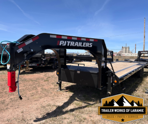 New 2025 PJ Trailers LX 30ft Gooseneck Deckover Trailer w/Monster Ramps -18k