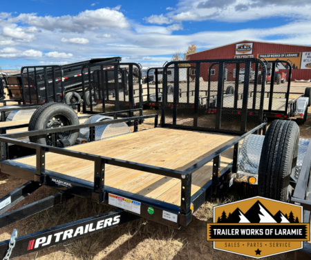 New 2025 PJ Trailers 6X10 SA Utility Trailer 77" wide deck