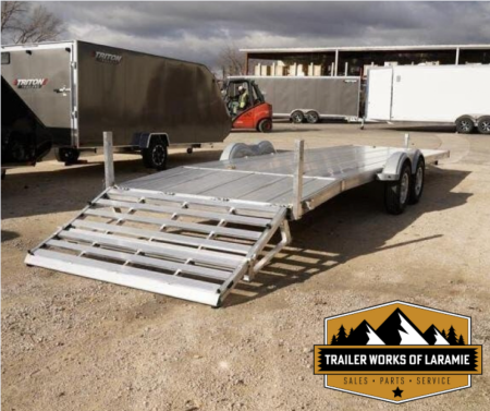 New 2025 Triton AUX 24FT Car Hauler- dove tail and HD Bi fold ramp