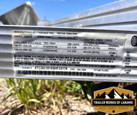 New 2025 Triton Trailers Utility Trailer FIT 1481 Plank (7X14)
