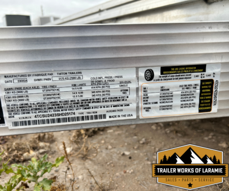 New 2025 Triton AUX 24FT Car Hauler- dove tail and HD Bi fold ramp