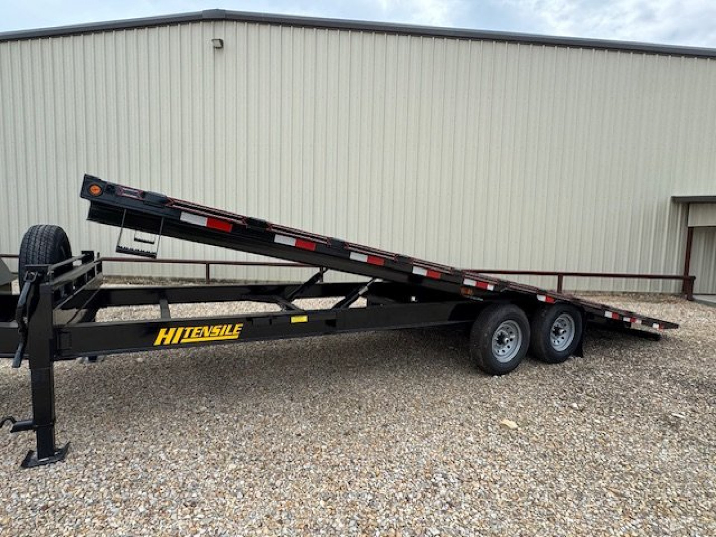 New 2025 Diamond T 102 in x 24 ft Bumper Pull Deck Over Tilt 10 in Beam Frame GVWR 15k Full Power Tilt 7k Axles Tilt Trailer