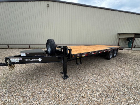 New 2025 Diamond T 102 in x 24 ft Bumper Pull Deck Over Tilt 10 in Beam Frame GVWR 15k Full Power Tilt 7k Axles Tilt Trailer