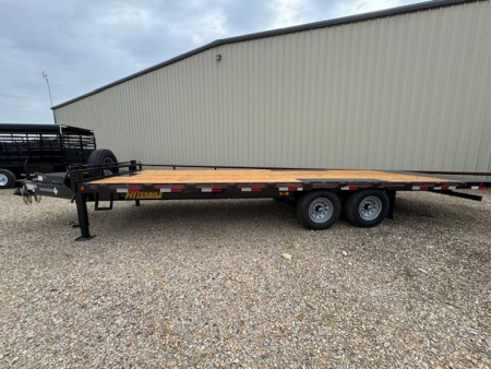New 2025 Diamond T 102 in x 24 ft Bumper Pull Deck Over Tilt 10 in Beam Frame GVWR 15k Full Power Tilt 7k Axles Tilt Trailer