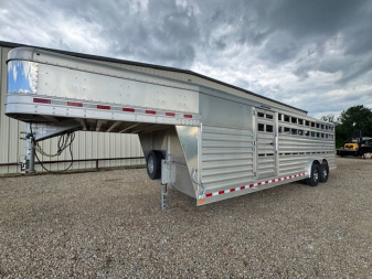 Used 2022 Elite Trailers 8 ft x 25' Custom Livestock Show Trailer 7K Axles