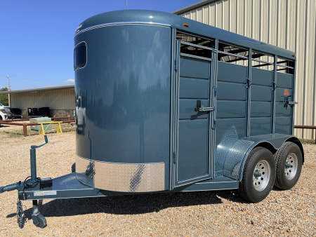 New 2026 Calico Trailers Bumper Pull 2 Horse Slant Horse Trailer GVWR 7k 3500# Axles