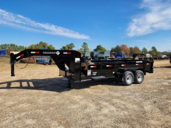 New 2025 Diamond T 83 in. x 14 ft. Gooseneck Lo-Pro Dump 24 in. Sides 7K Axles