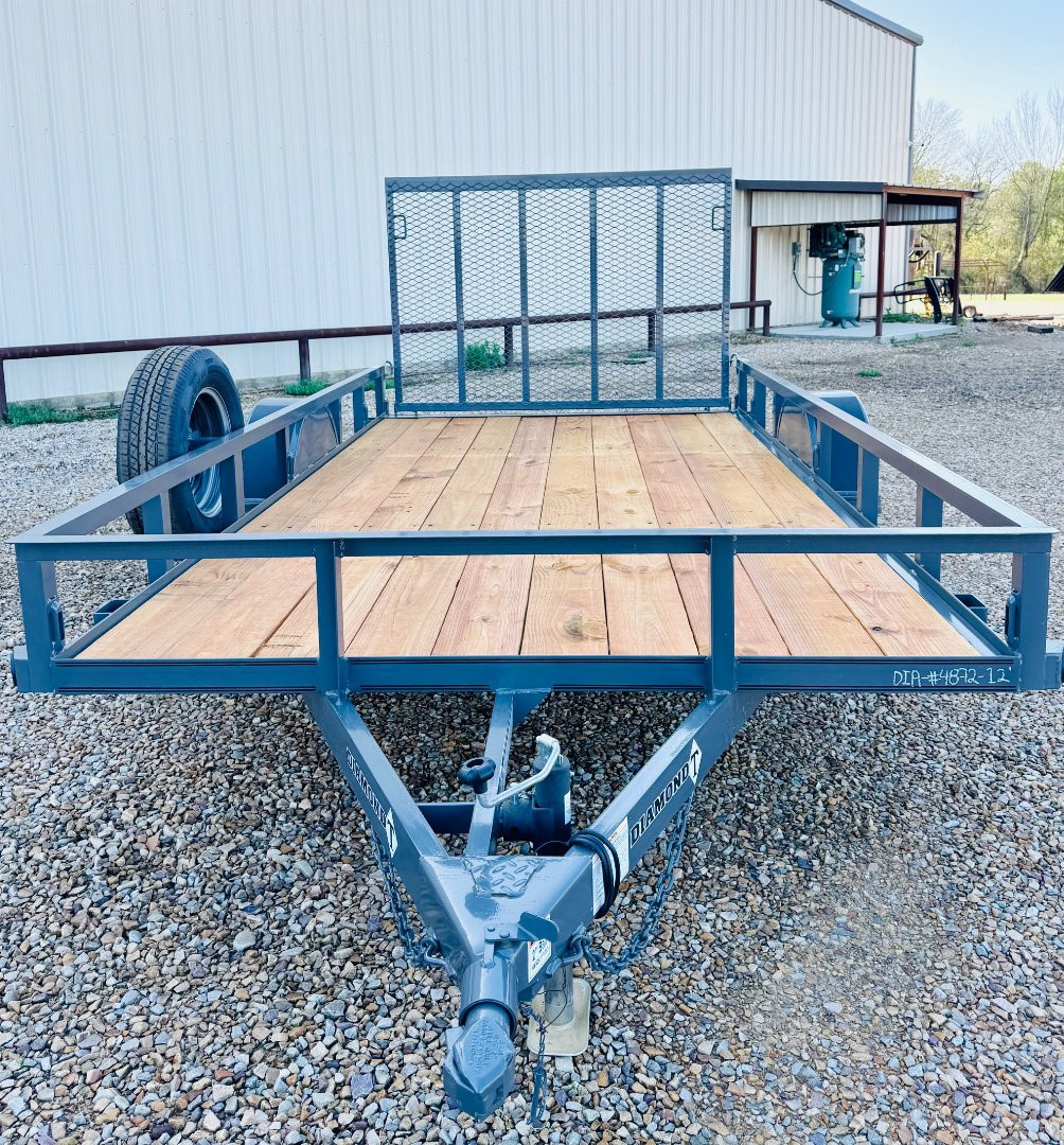 New 2025 Diamond T 77 in. x 12 ft. Single Axle Utility Trailer Rear Gate 3.5K Axles