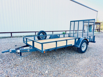 New 2025 Diamond T 77 in. x 12 ft. Single Axle Utility Trailer Rear Gate 3.5K Axles