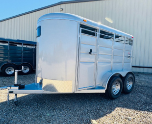 New 2025 Calico Trailers 6 ft x 12 ft Bumper Pull 2 Horse Slant