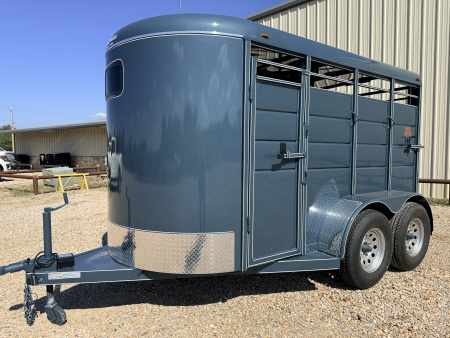 New 2026 Calico Trailers Bumper Pull 2 Horse Slant Horse Trailer GVWR 7k 3500# Axles