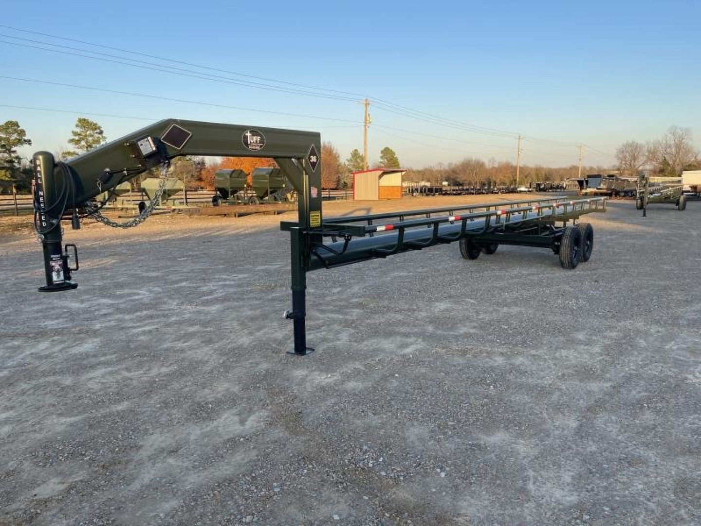 New Tuff Livestock 32' Inline Single Dump Hay Trailer