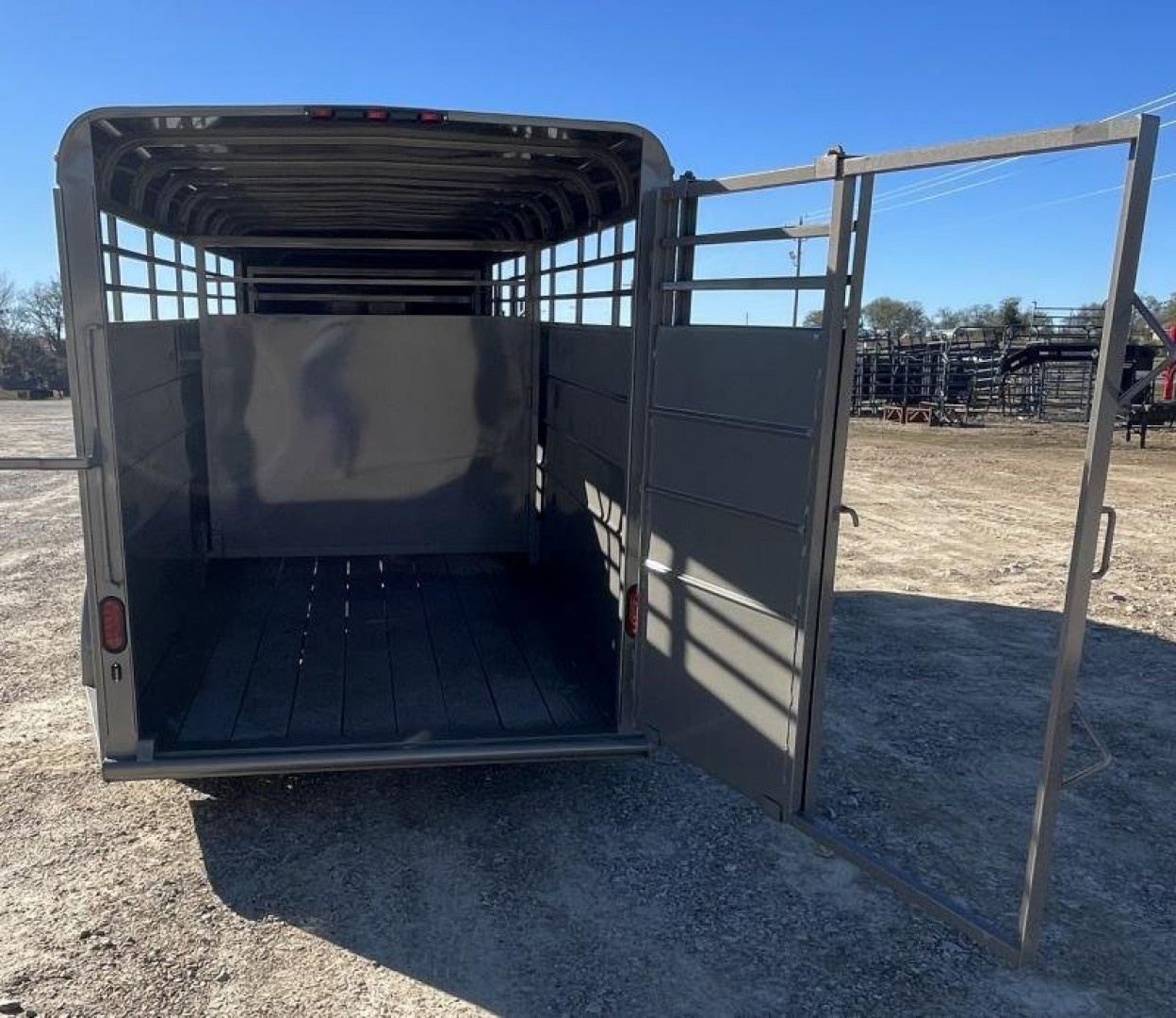 New 2024 Calico Trailers 6 ft. x 16 ft. Gooseneck Stock Swing Slide Rear Stock / Stock Combo Trailer