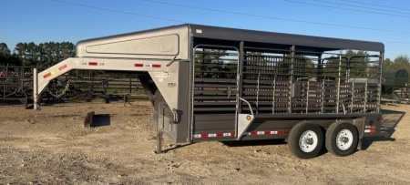 New 2025 GR Trailers 6 ft. 8 in. X 16 ft. Gooseneck Stock Butterfly Rear