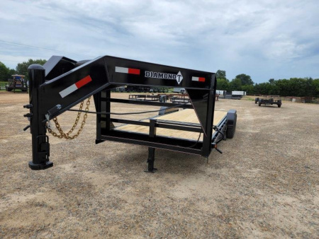 New 2023 Diamond T 83 in. X 20 ft. Skid Pro 1406 Gooseneck Tilt Deck GVWR 15000 Tilt Trailer