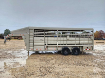 New 2022 GR Trailers 6 ft. 8 in. x 20 ft. Gooseneck Stock Combo Swing Slide Rear