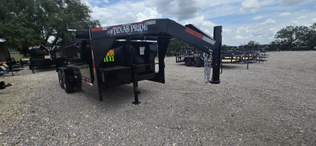New 2025 Texas Pride - Gooseneck Dump Trailer 16'x3' - 16K GVWR - 3 Way Gate - Tarp