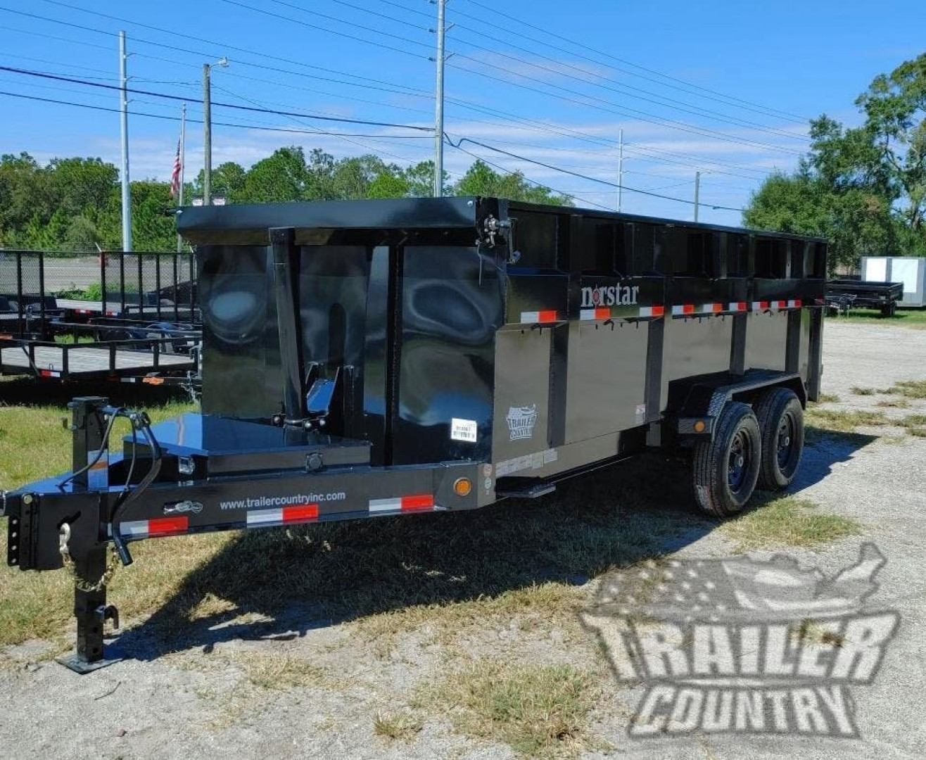 New Brand New 7'x16' Tandem Axle, Bumper Pull, 3 Stage Telescopic Cylinder Dump Trlr