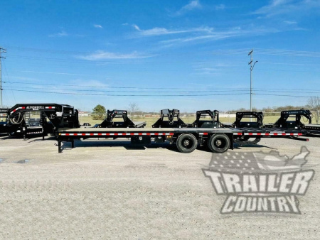 New 2026 32' Deck-Over 24k Heavy Duty Flatbed Gooseneck Equipment Hauler Trailer