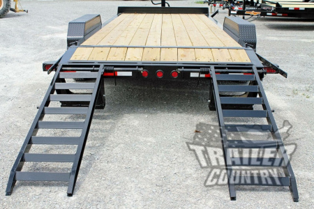 New 2026 Brand New 20' Bumper Pull 14k Heavy Duty Flatbed Equipment Hauler Trailer