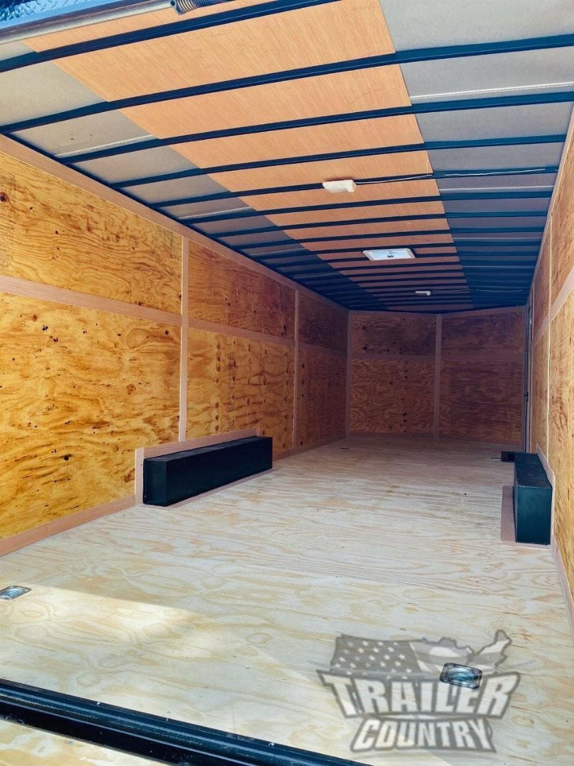 New 2026 8.5 x 24 Enclosed Car / Toy Hauler Cargo Trlr w/ Custom Blackout Package