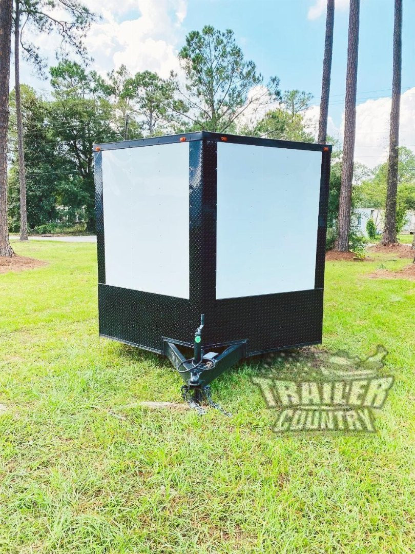 New 2026 8.5 x 24 Enclosed Car / Toy Hauler Cargo Trlr w/ Custom Blackout Package