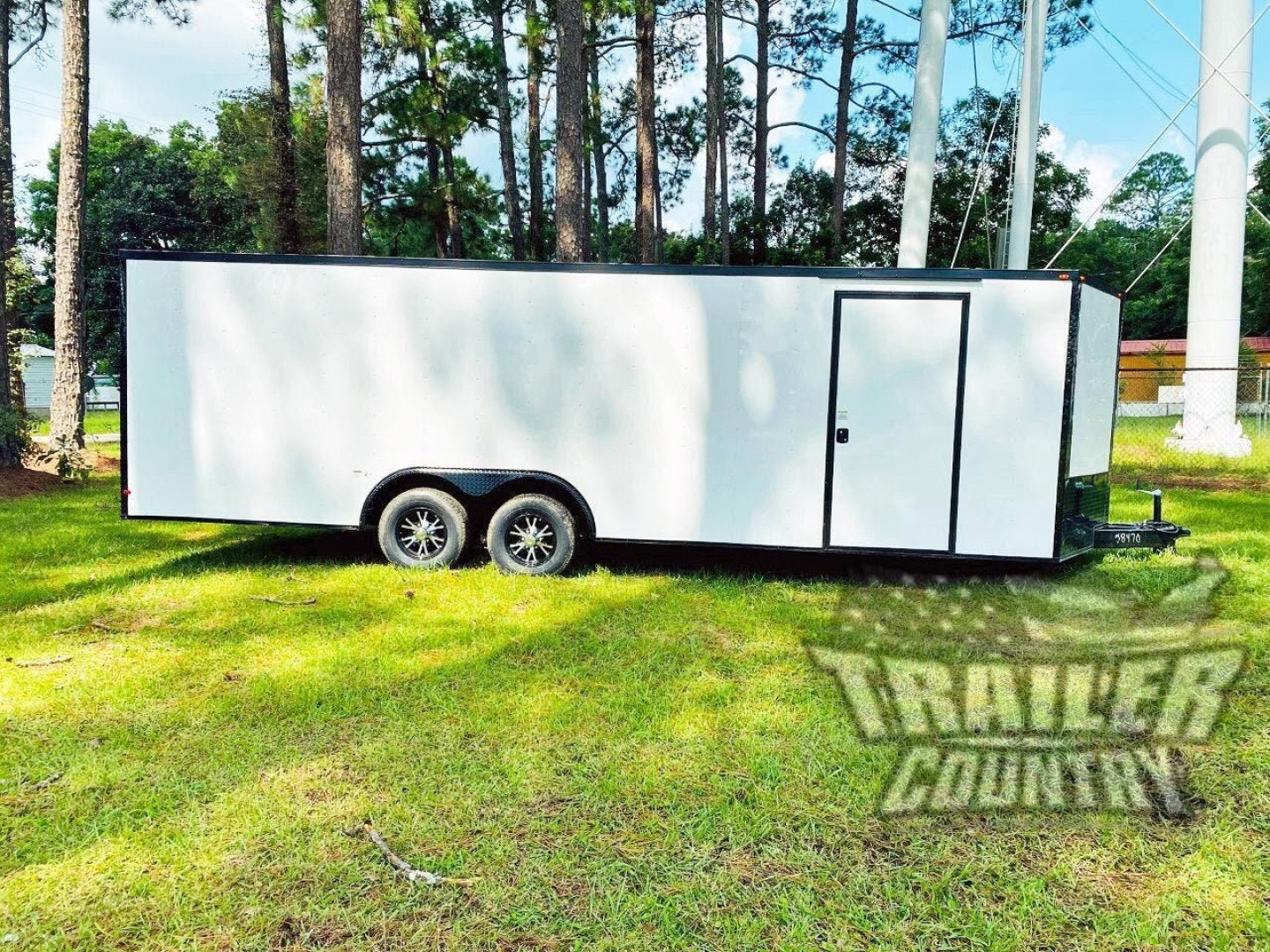 New 2026 8.5 x 24 Enclosed Car / Toy Hauler Cargo Trlr w/ Custom Blackout Package