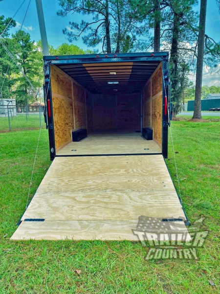 New 2026 8.5 x 24 Enclosed Car / Toy Hauler Cargo Trlr w/ Custom Blackout Package