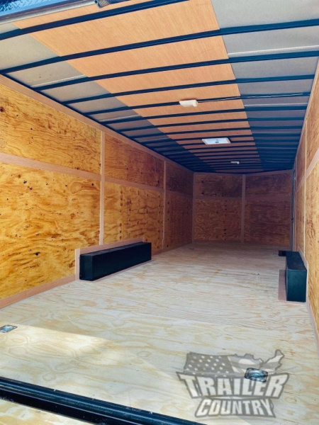New 2026 8.5 x 24 Enclosed Car / Toy Hauler Cargo Trlr w/ Custom Blackout Package