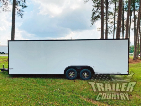 New 2026 8.5 x 24 Enclosed Car / Toy Hauler Cargo Trlr w/ Custom Blackout Package
