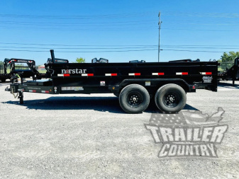 New Brand New 83'' x 14' 3 Stage Telescopic Dump Trailer w/ 24" High Sides