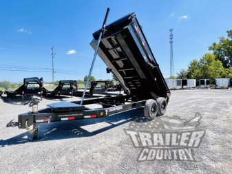 New Brand New 83'' x 14' 3 Stage Telescopic Dump Trailer w/ 24  High Sides
