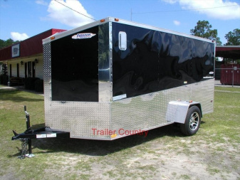 New NEW 6x12 Custom Enclosed Motorcycle Trailer with Slanted V-nose