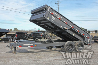 New NEW 7' x 14' Iron Bull Scissor Hoist Hydraulic Dump Trailer w/ 24  High Sides