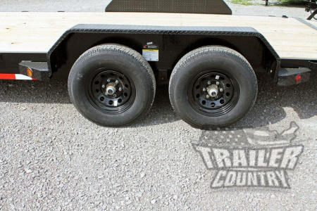 New 2026 New 7' x 20' (18' + 2') Heavy Duty 10k Equipment Hauler Trailer w/ Spring Assisted Ramps.