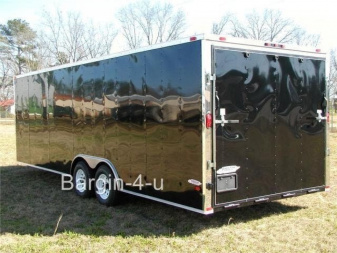 New NEW Flat Front 8.5 x 20 Enclosed Trailer with LED LIghting, D-Rings and MORE