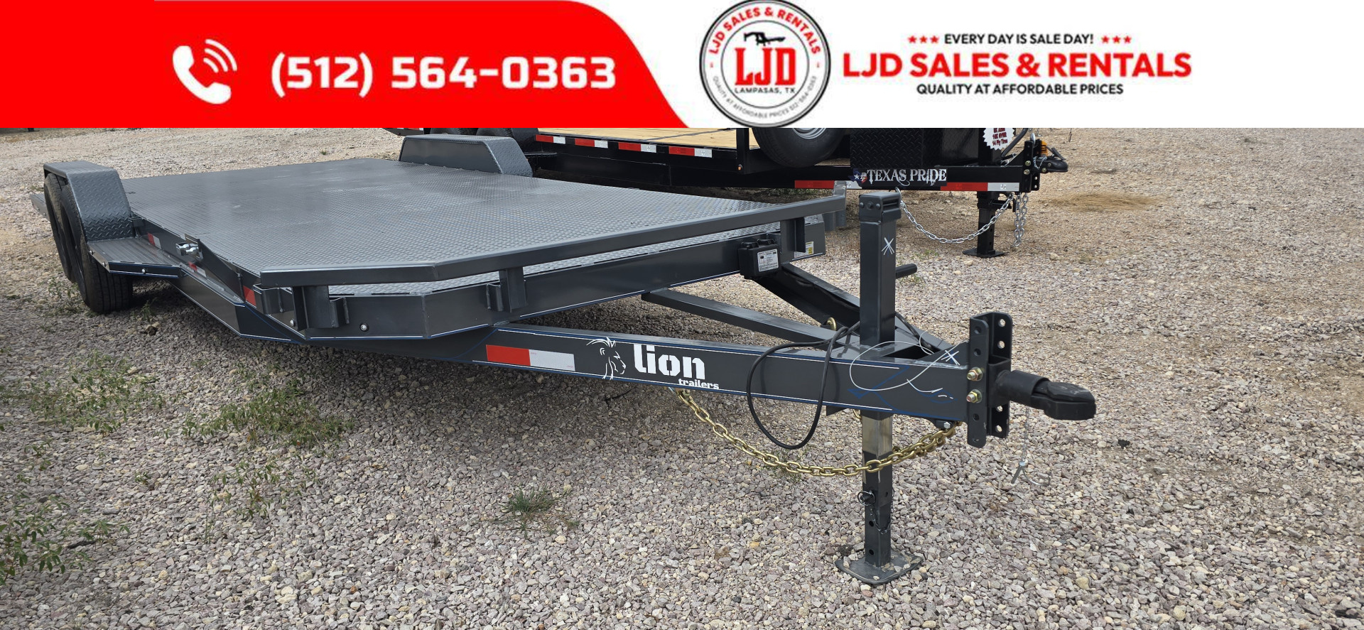 New 2025 Lion - 83  x 22' Car Hauler / Equipment Trailer 12K GVWR