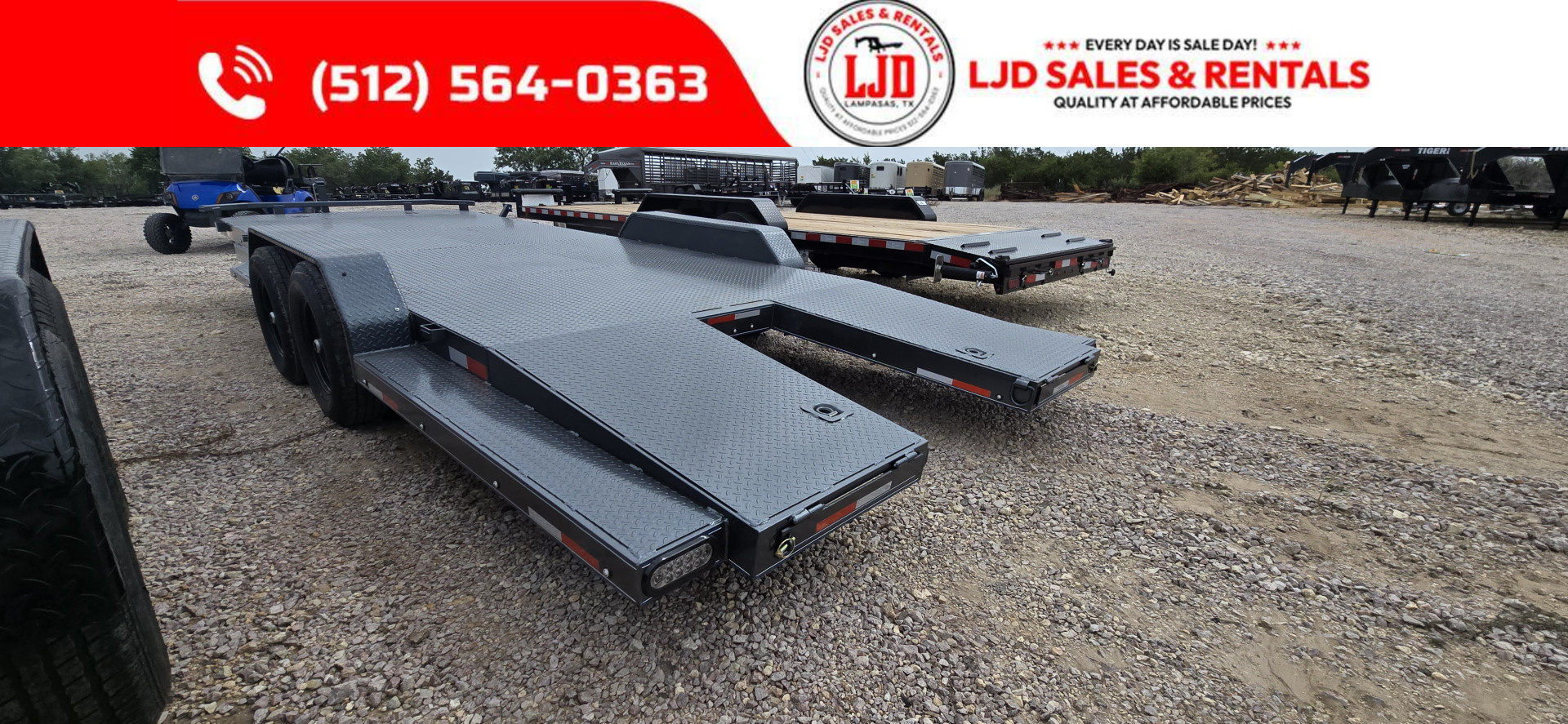 New 2025 Lion - 83" x 22' Car Hauler / Equipment Trailer 12K GVWR