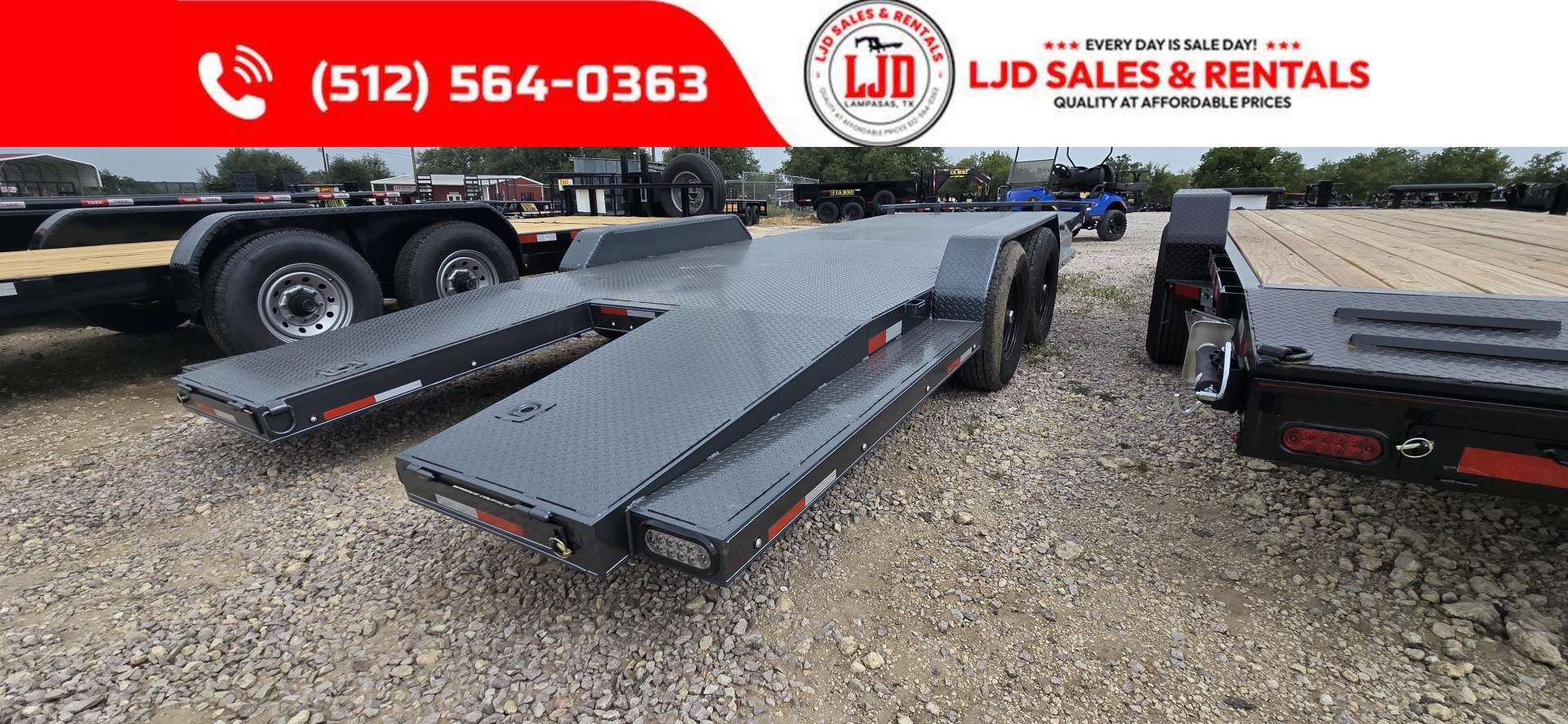 New 2025 Lion - 83" x 22' Car Hauler / Equipment Trailer 12K GVWR