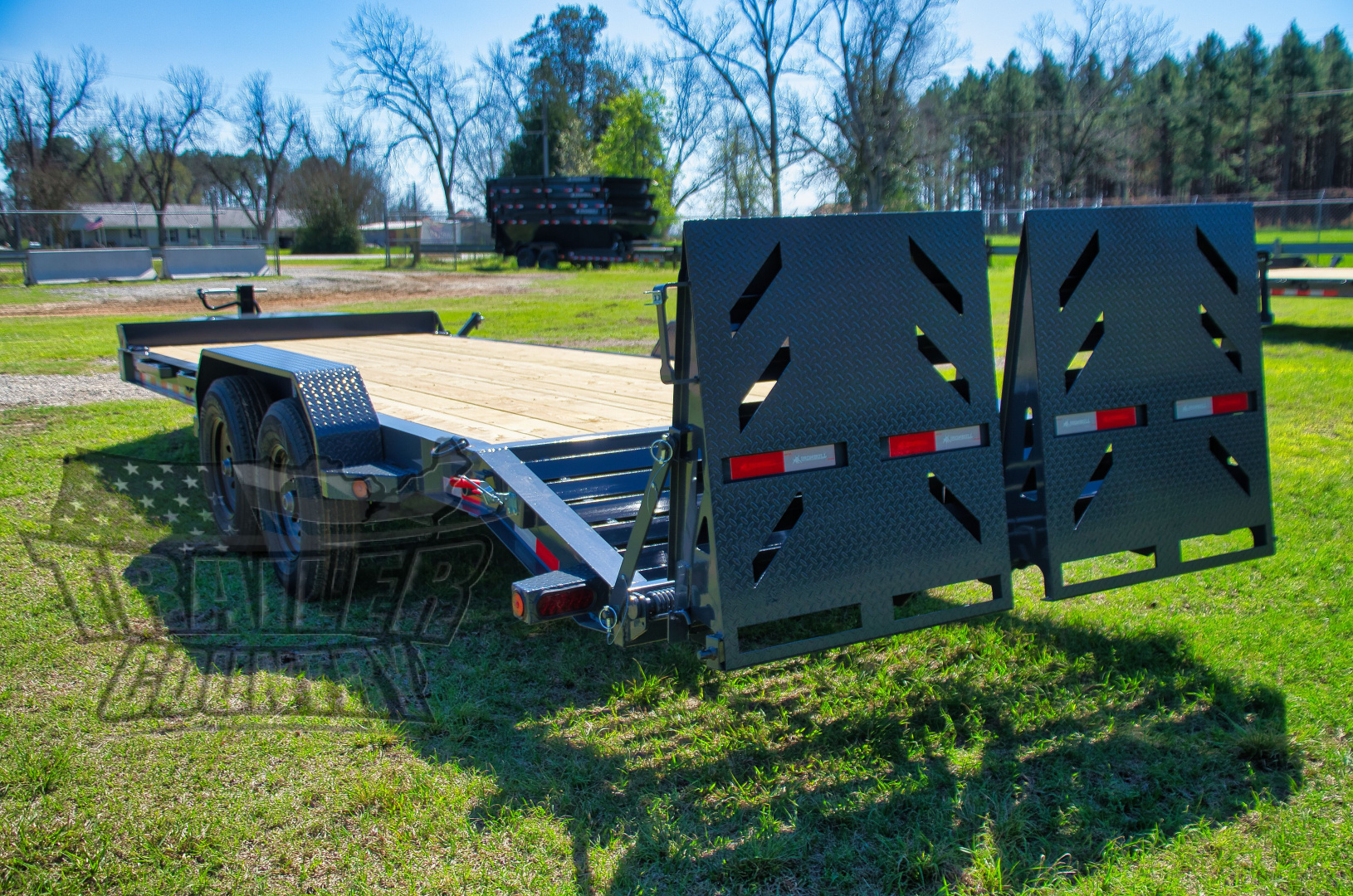 New 2026 New 7' x 22' (19' + 3') Heavy Duty 14K Heavy Equipment Trailer w/ Spring Assisted Rampage Ramps & Heavy Duty 8" I-Beam Main Frame
