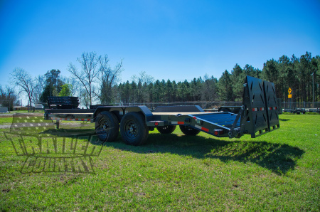 New 2026 New 7' x 22' (19' + 3') Heavy Duty 14K Heavy Equipment Trailer w/ Spring Assisted Rampage Ramps & Heavy Duty 8" I-Beam Main Frame