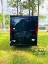 New NEW Model 6 X 12 Single Axle, V-Nosed Enclosed Blacked Out Motorcycle Cargo Trailer