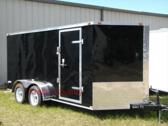 New Brand New Elite Series Model 7x16 Tandem Axle, V-Nosed Enclosed Trailer