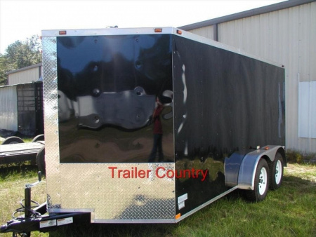 New 2026 Brand New Elite Series Model 7x16 Tandem Axle, V-Nosed Enclosed Trailer