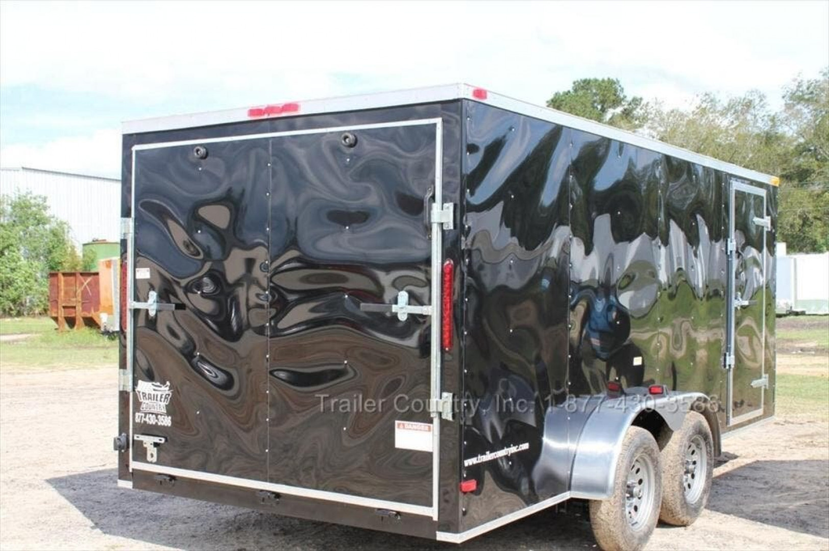 New 2026 New 7 X 14 Tandem Axle, V-Nosed Enclosed Motorcycle Cargo Trailer.