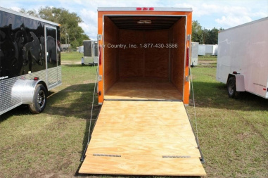 New Brand New 6 x 12 Motorcycle Cargo Trailer - Two Toned - Harley Davidson Colors