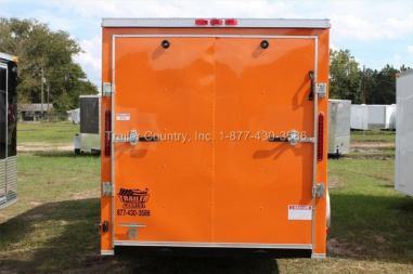 New Brand New 6 x 12 Motorcycle Cargo Trailer - Two Toned - Harley Davidson Colors