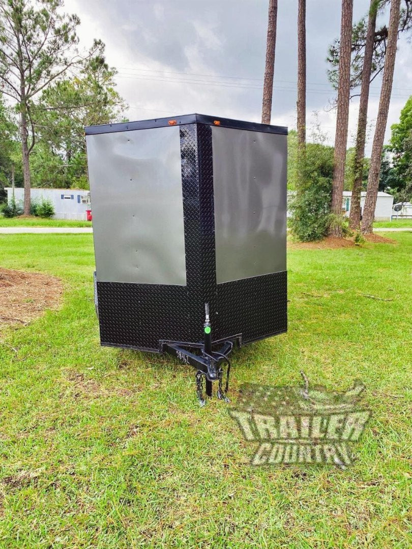 New Brand New Model 6 X 12 Single Axle BLACKED OUT Motorcycle Cargo Trailer