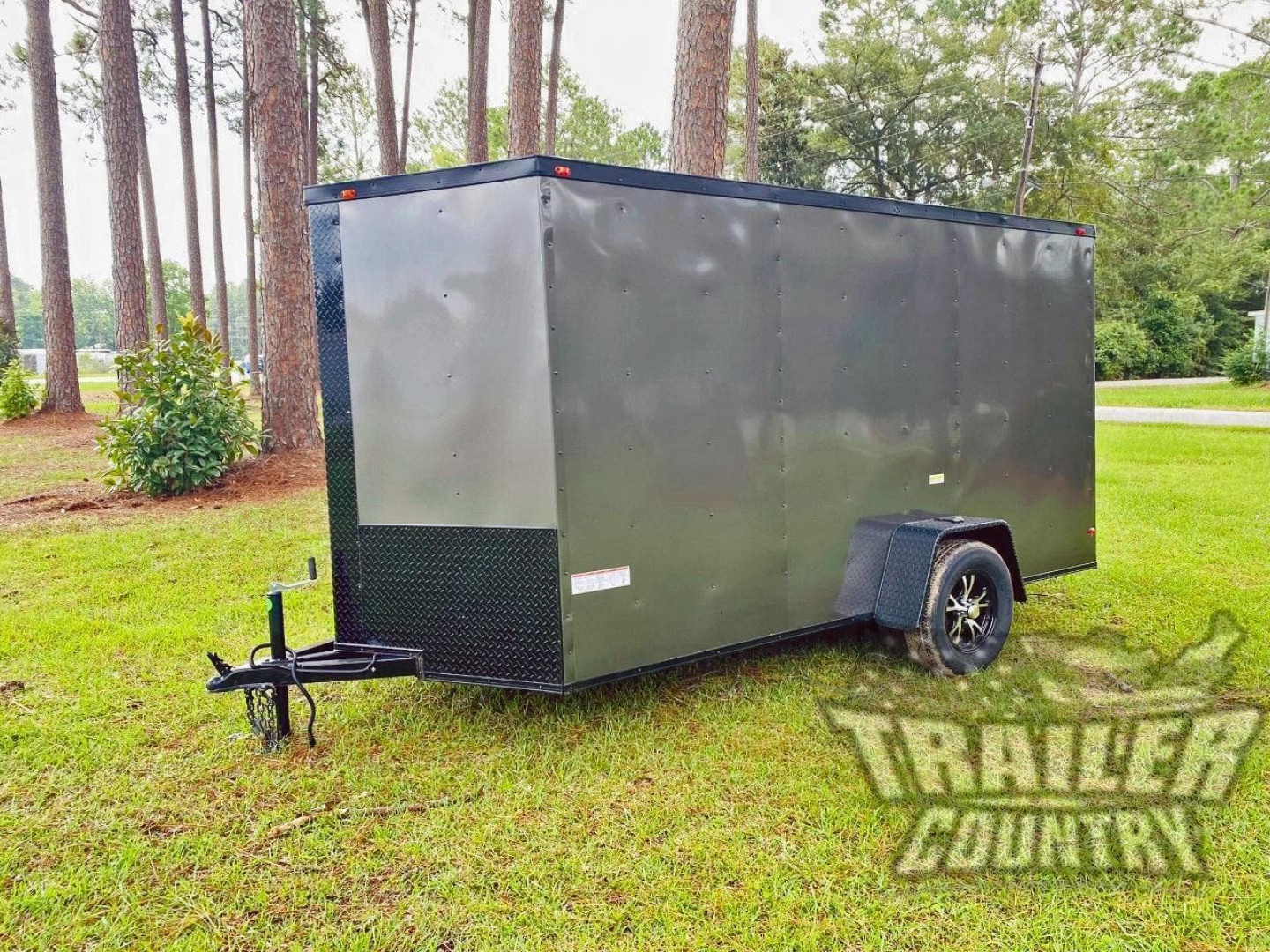 New Brand New Model 6 X 12 Single Axle BLACKED OUT Motorcycle Cargo Trailer
