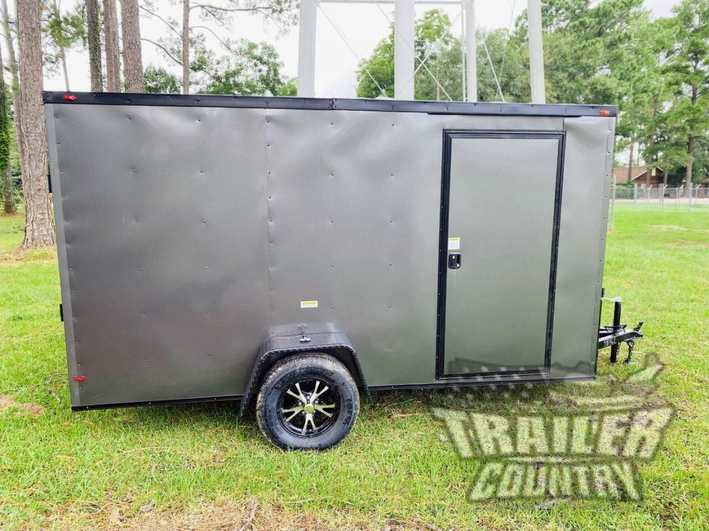 New Brand New Model 6 X 12 Single Axle BLACKED OUT Motorcycle Cargo Trailer